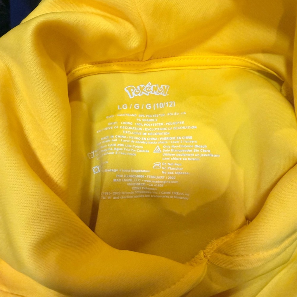 Pokémon Yellow Pikachu Kids Costume Dress - Picture 2 of 6